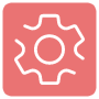Red Aesthetic Settings Square free icon for commercial use