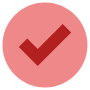 Red Check Mark Circle Round free icon for commercial use