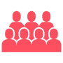 Red Crowd Or Meeting free icon for commercial use