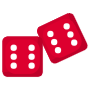 Red Dices Double Six free icon for commercial use