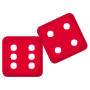 Red Dices Six And Four free icon for commercial use