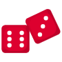 Red Dices Six And Three free icon for commercial use