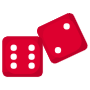 Red Dices Six And Two free icon for commercial use