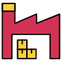 Red Factory And Warehouse Storage free icon for commercial use