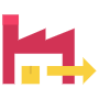 Red Factory Export And Warehouse free icon for commercial use