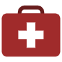 Red First Aid Health Kit free icon for commercial use
