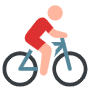Red Man Riding Bike free icon for commercial use