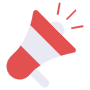 Red Megaphone Promotion Or Marketing free icon for commercial use