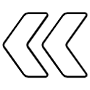 Rewind Left Arrows Black Outline icon