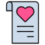 Romantic Love Letter And Pink Heart free icon for commercial use