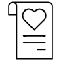 Romantic Love Letter Black Outline free icon for commercial use
