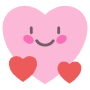 Romantic Pink Cute Heart Emoji And Red Hearts free icon for commercial use