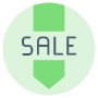 Sale Discount Product Sticker Circle Label icon
