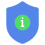 Secure Data Or Information And Blue Shield free icon for commercial use