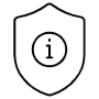 Secure Protected Data Or Information And Shield Black Outline free icon for commercial use