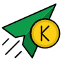 Send Money Kyat And Paper Plane free icon for commercial use