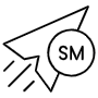Send Money Somoni And Paper Plane Black Outline icon