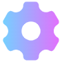 Settings Blue Purple Gradient free icon for commercial use