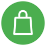 Shopping Bag Green Circle icon