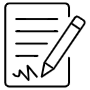 Sign Document Black Outline icon
