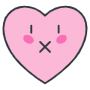 Silent Pink Heart Emoji icon