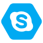 Skype Blue Hexagon Logo icon