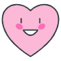 Smiling Happy Pink Heart Emoji icon