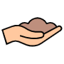 Soil In Hand Or Farming icon