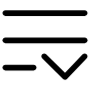 Sorting List Down Black Arrow free icon for commercial use