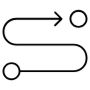Start To End Location Route Black Outline free icon for commercial use