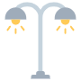 Street Lamp Double Light free icon for commercial use