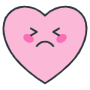 Stubborn Pink Heart Emoji icon