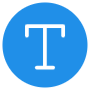 Text Edit Blue Circle Button free icon for commercial use