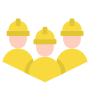 Three Workers Or Engineers free icon for commercial use
