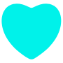 Tiktok Heart Symbol Blue free icon for commercial use