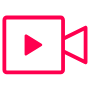 Tiktok Live Video Symbol Red Outline free icon for commercial use