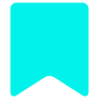 Tiktok Save Bookmark Symbol Blue free icon for commercial use