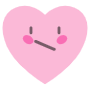 Unhappy Displeased Pink Cute Heart Emoji icon