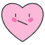 Unhappy Pink Heart Emoji icon