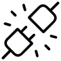 Unplug Black Outline free icon for commercial use
