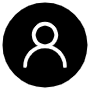 User Or Person Black Circle free icon for commercial use