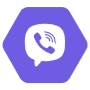 Viber Hexagon Blue Logo icon