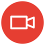 Video Camera Red Circle free icon for commercial use
