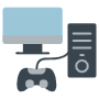 Video Gaming Computer And Screen free icon for commercial use