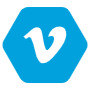 Vimeo Hexagon Blue Logo icon