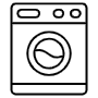 Washing Machine Black Outline free icon for commercial use