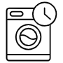 Washing Machine Timer Countdown Black Outline icon