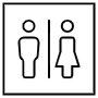Washroom Symbol Square icon
