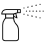 Water Spraying Bottle Black Outline icon