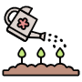 Watering Can And Growing Plants free icon for commercial use